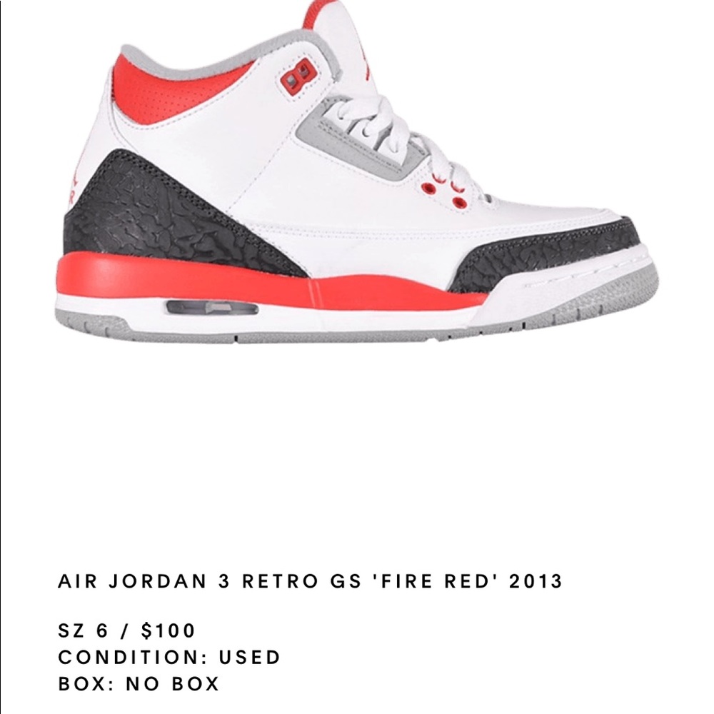 AIR JORDAN 3 RETRO GS “FIRE RED”